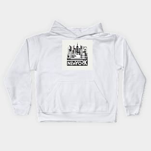 New York City Logo Design Kids Hoodie